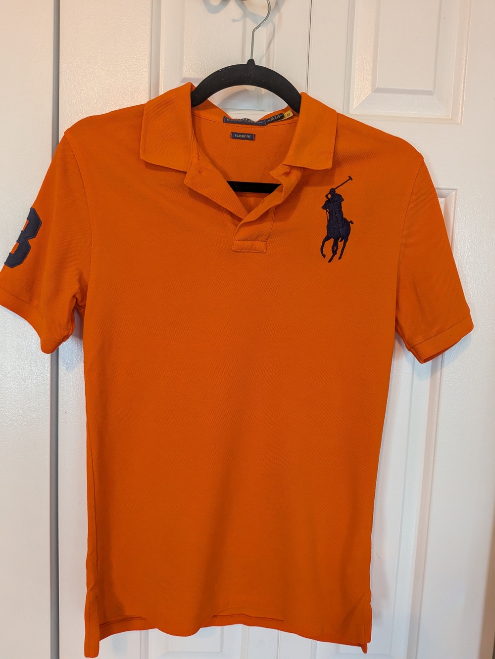 Ralph Lauren Orange Polo with Navy Pony